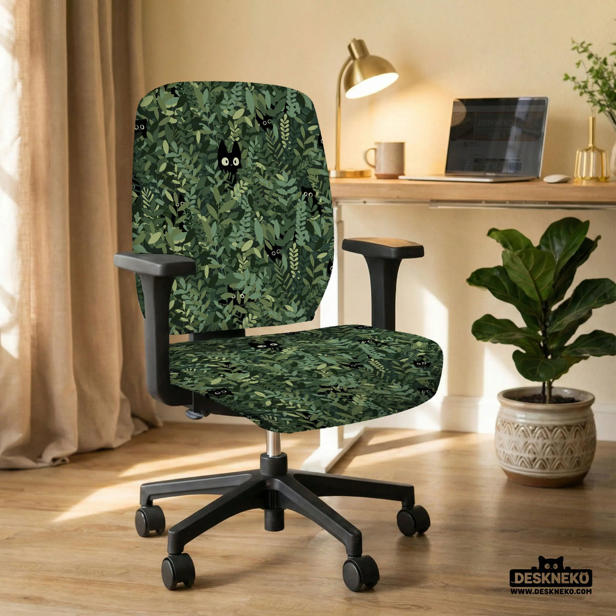 Forest cat desk chair cover for office and gaming chairs