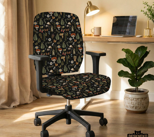 Woodland pattern desk chair cover