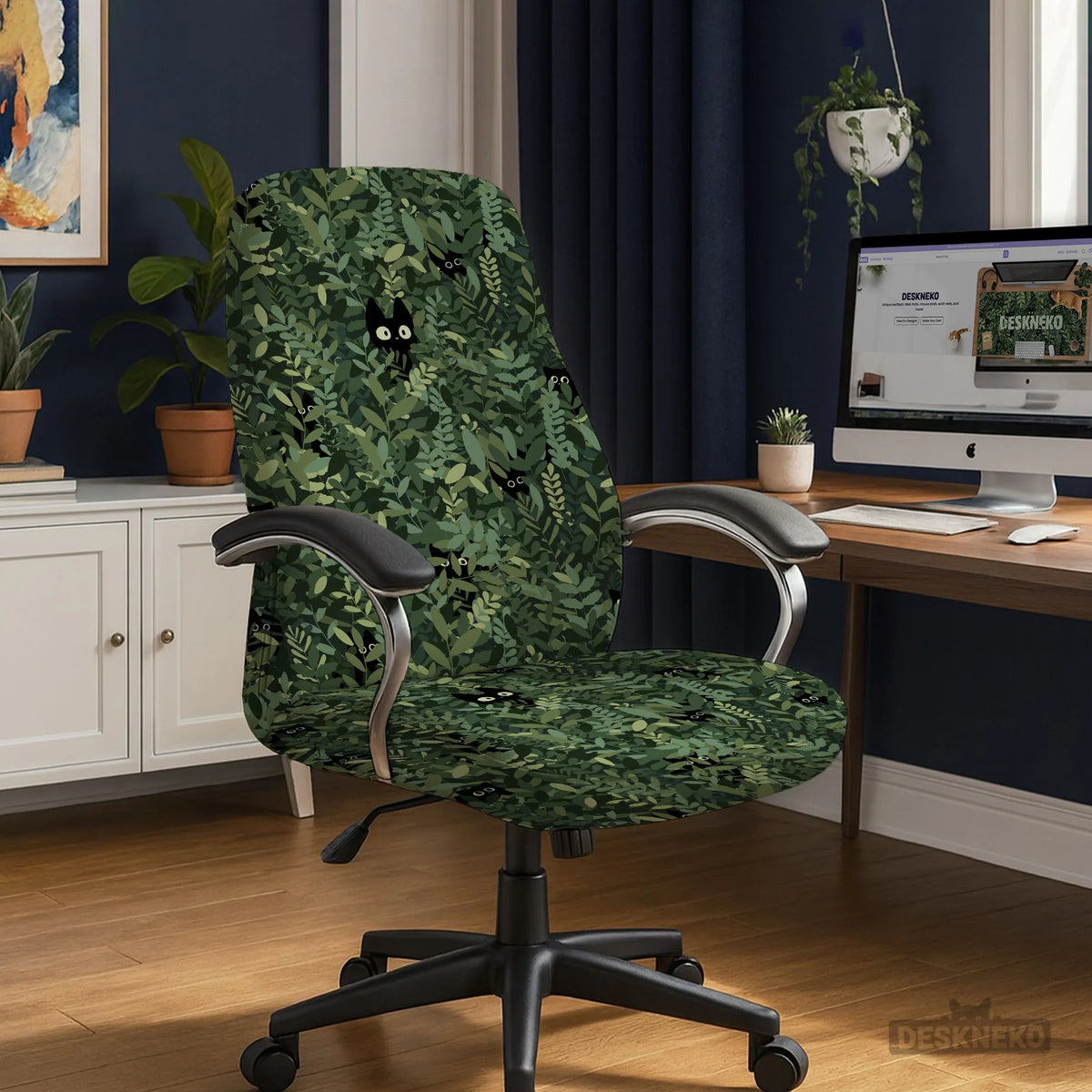 Forest cat desk chair cover for office and gaming chairs