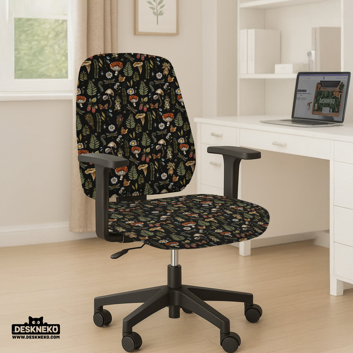 Woodland pattern desk chair cover