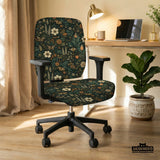 Dark floral chair cover
