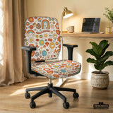 Retro flower chair cover