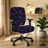 Neon mushrooms chair cover