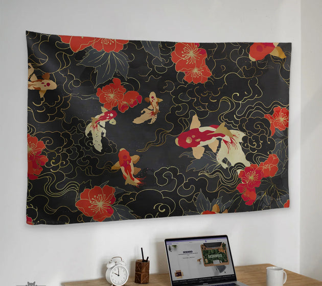 Koi fish wall tapestry