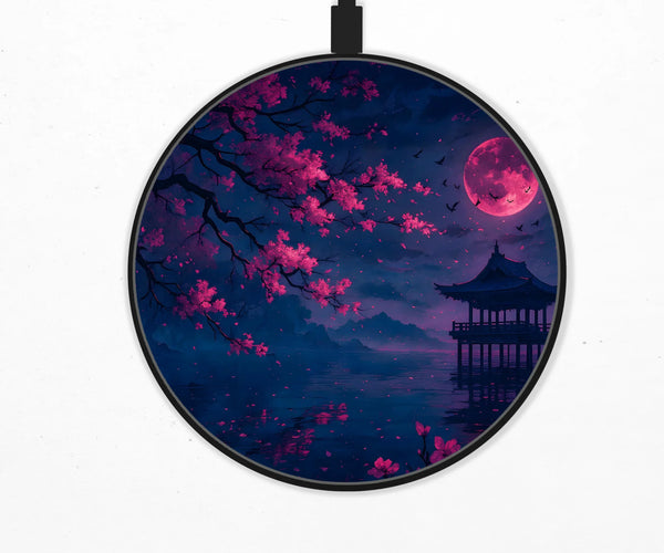 Sakura Moon Wireless Charger - Deskneko