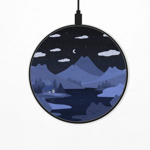 Blue Cat Mountain Wireless Charger - Deskneko