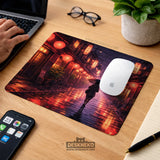 Lofi anime desk mat XXL extended japanese rainy street
