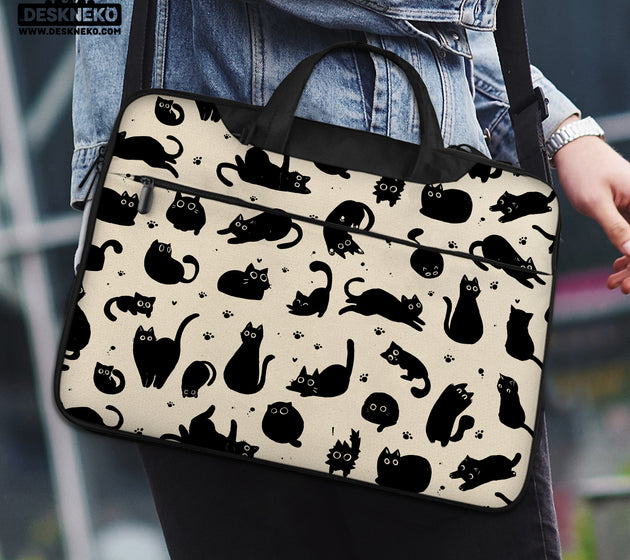 Cat pattern laptop sleeve