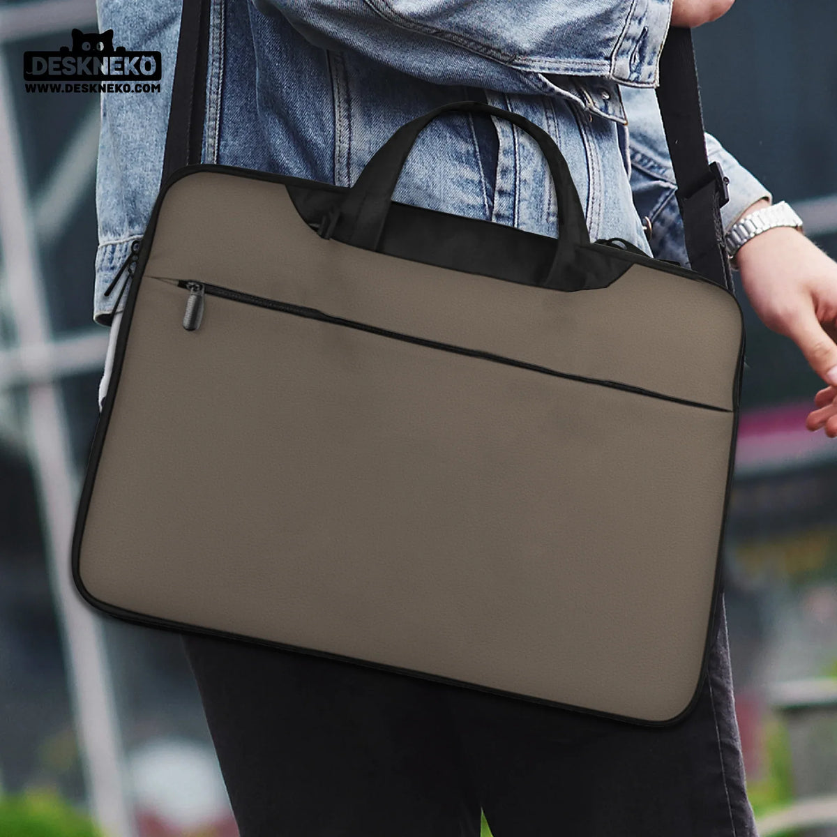 Cocoa laptop sleeve case, minimalist padded notebook cover