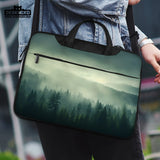 Misty forest nordic laptop sleeve