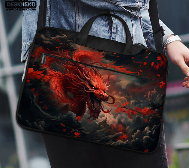 Red dragon laptop sleeve & bag