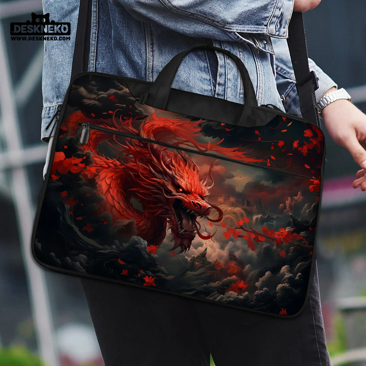 Red dragon laptop sleeve & bag