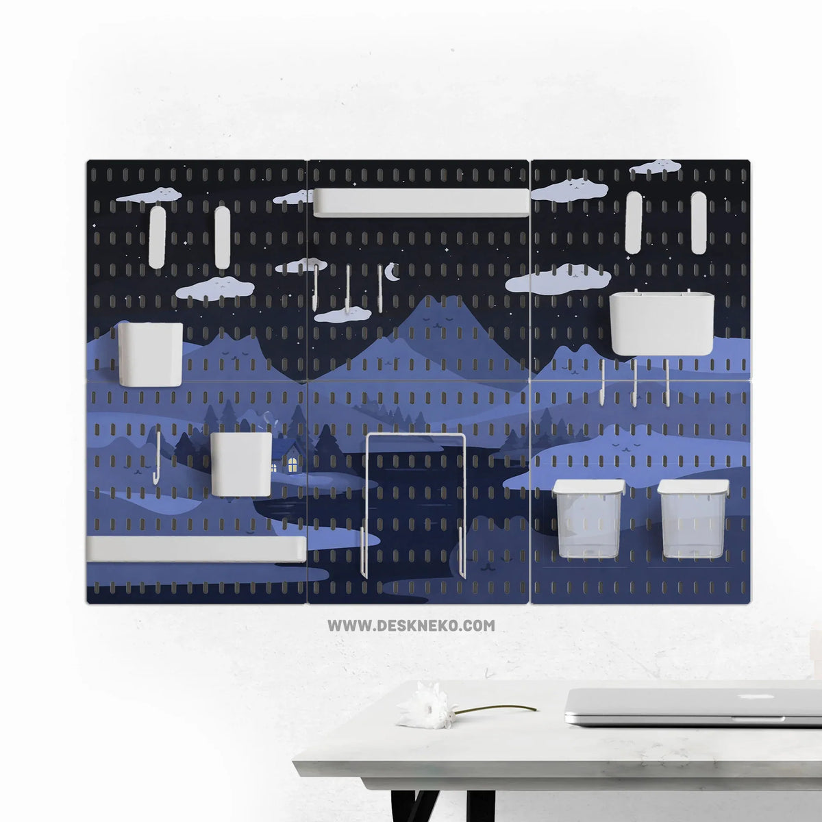 Navy Cat Hills Pegboard Organizer Set with Accessories - Deskneko