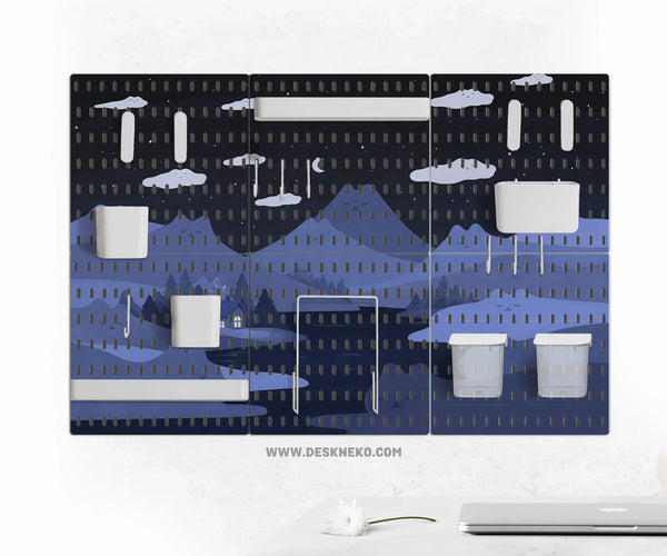 Navy Cat Hills Pegboard Organizer Set with Accessories - Deskneko