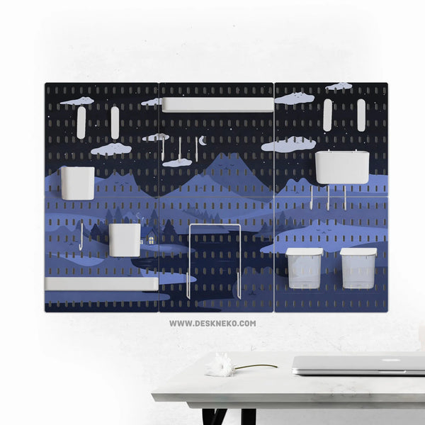 Navy Cat Hills Pegboard Organizer Set with Accessories - Deskneko