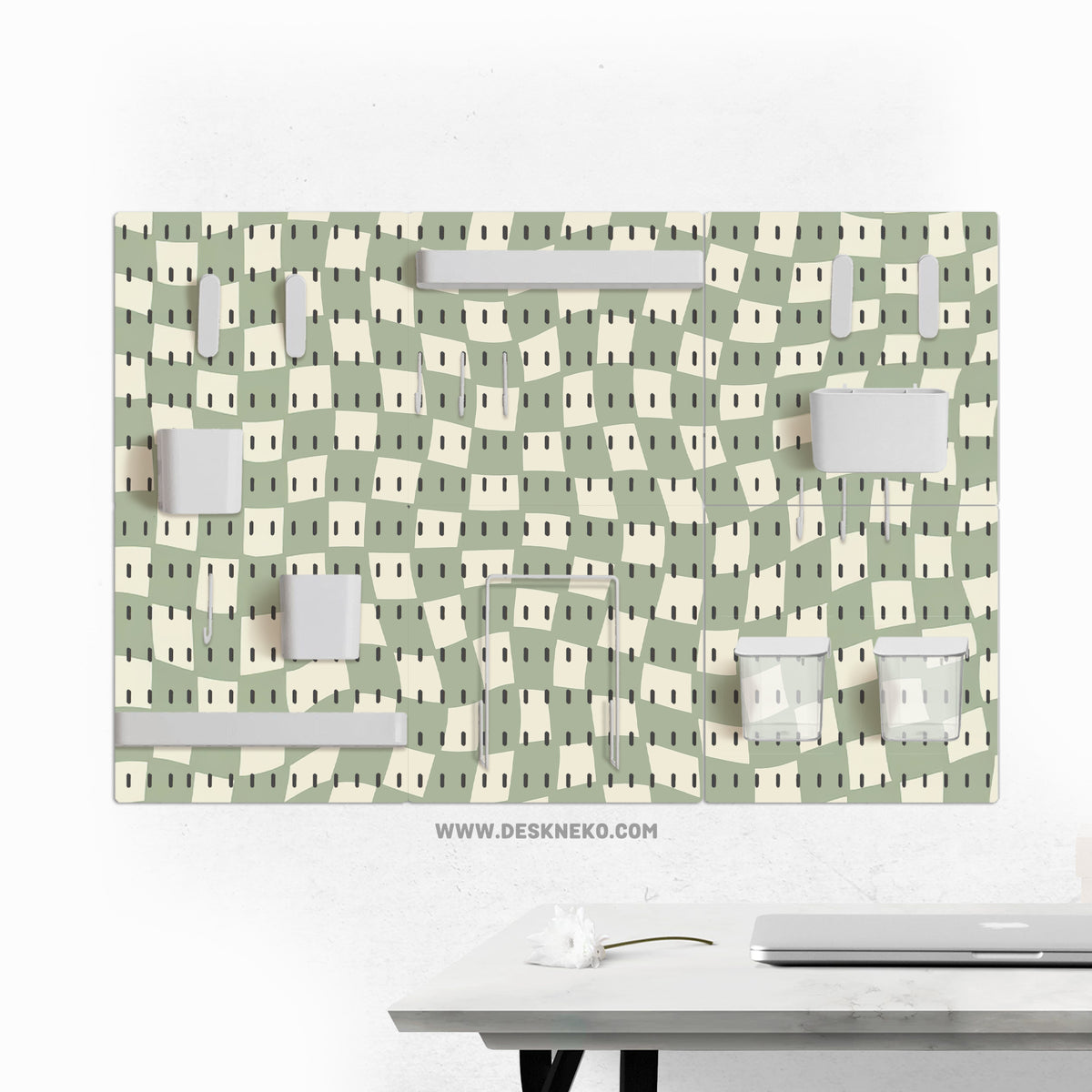 Green checker pegboard