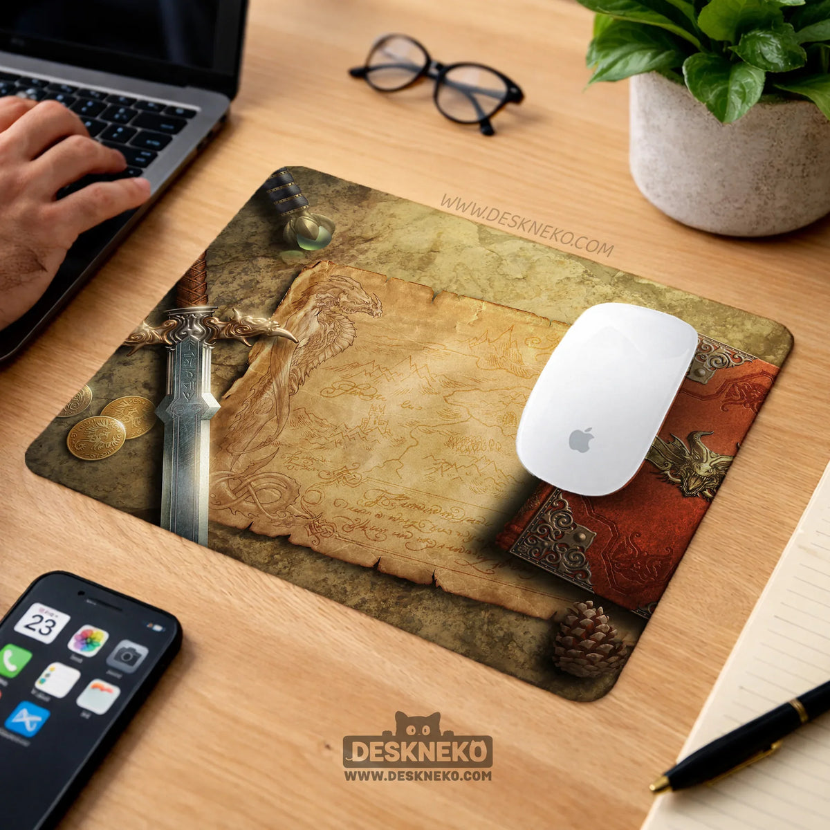 Fantasy map deskmat mousepad,