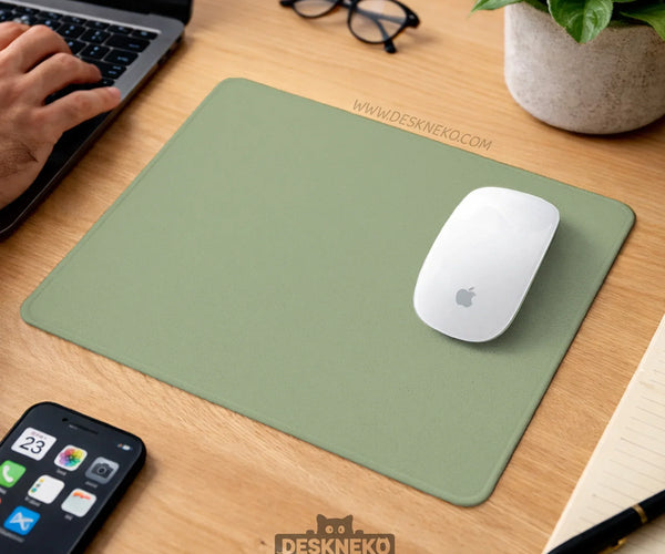 Sage Green Ergonomic Mousepad with Wrist Support for Desk - Deskneko