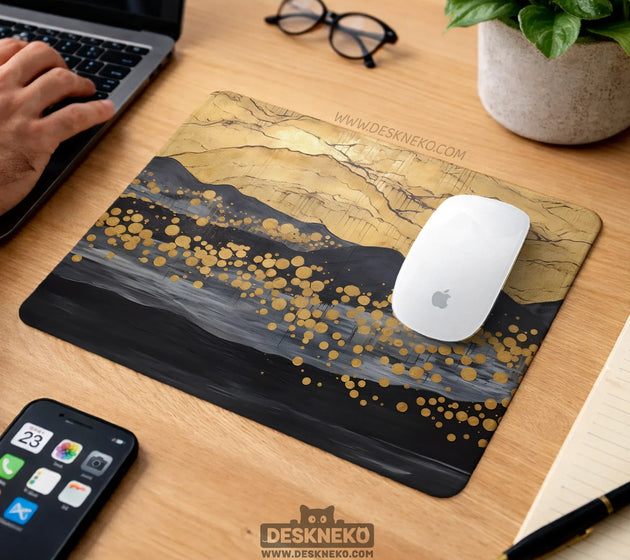 Gold ergonomic mousepad with wrist rest