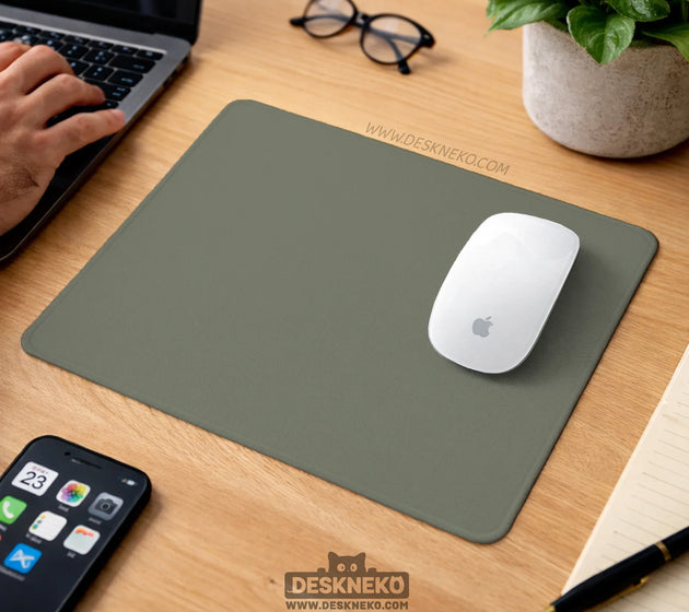 Eucalyptus sage desk mat, minimalist extended mousepad