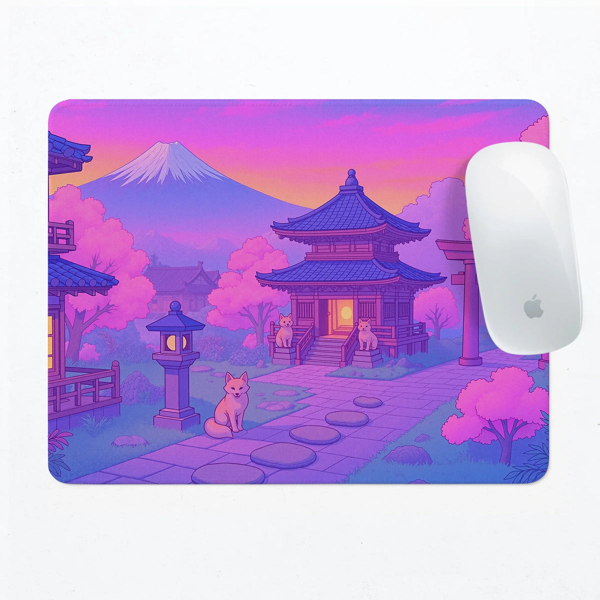 Pastel sakura anime mousepad