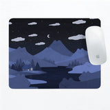 Navy blue mousepad with cat shaped hills