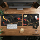 Koi fish art desk mat mousepad