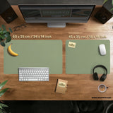 Sage green desk mat XXL extended mousepad for office and gaming