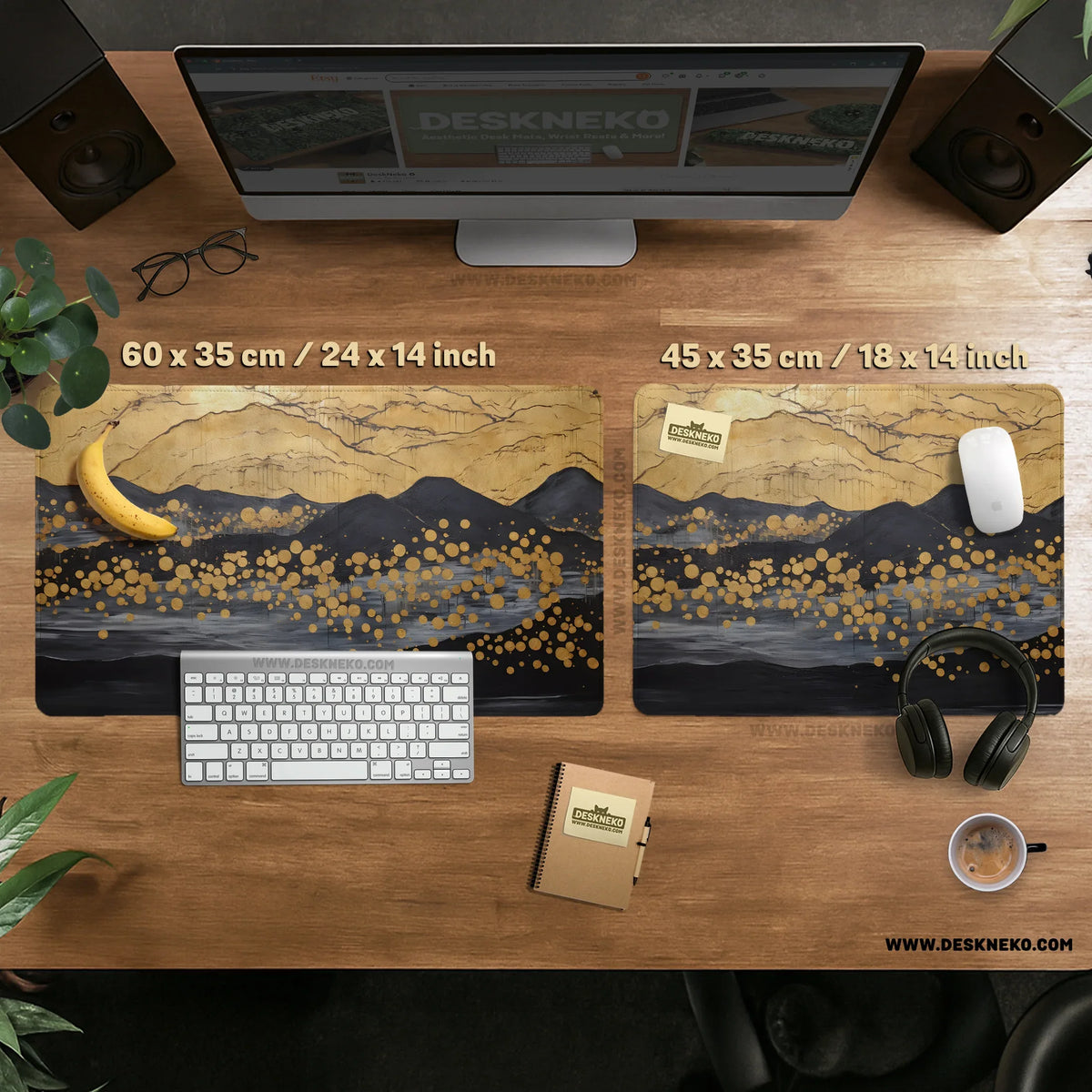Gold abstract mousepad