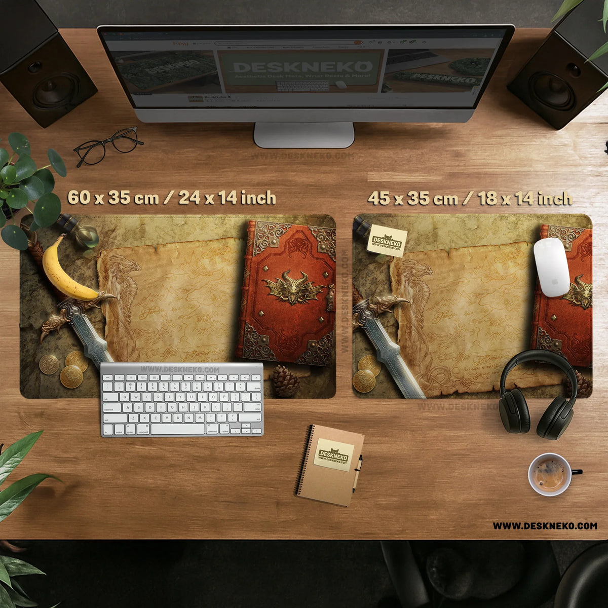 Fantasy map deskmat mousepad,