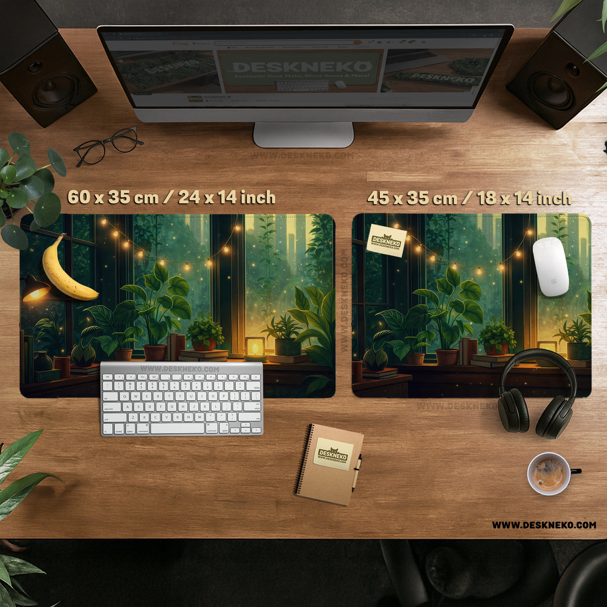 Lofi aesthetic desk mat mousepad