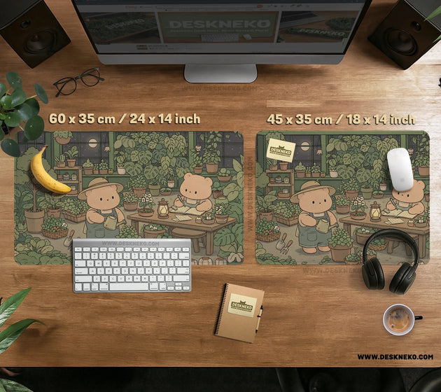 Kawaii bear desk mat XXL extended mousepad for keyboard and desk