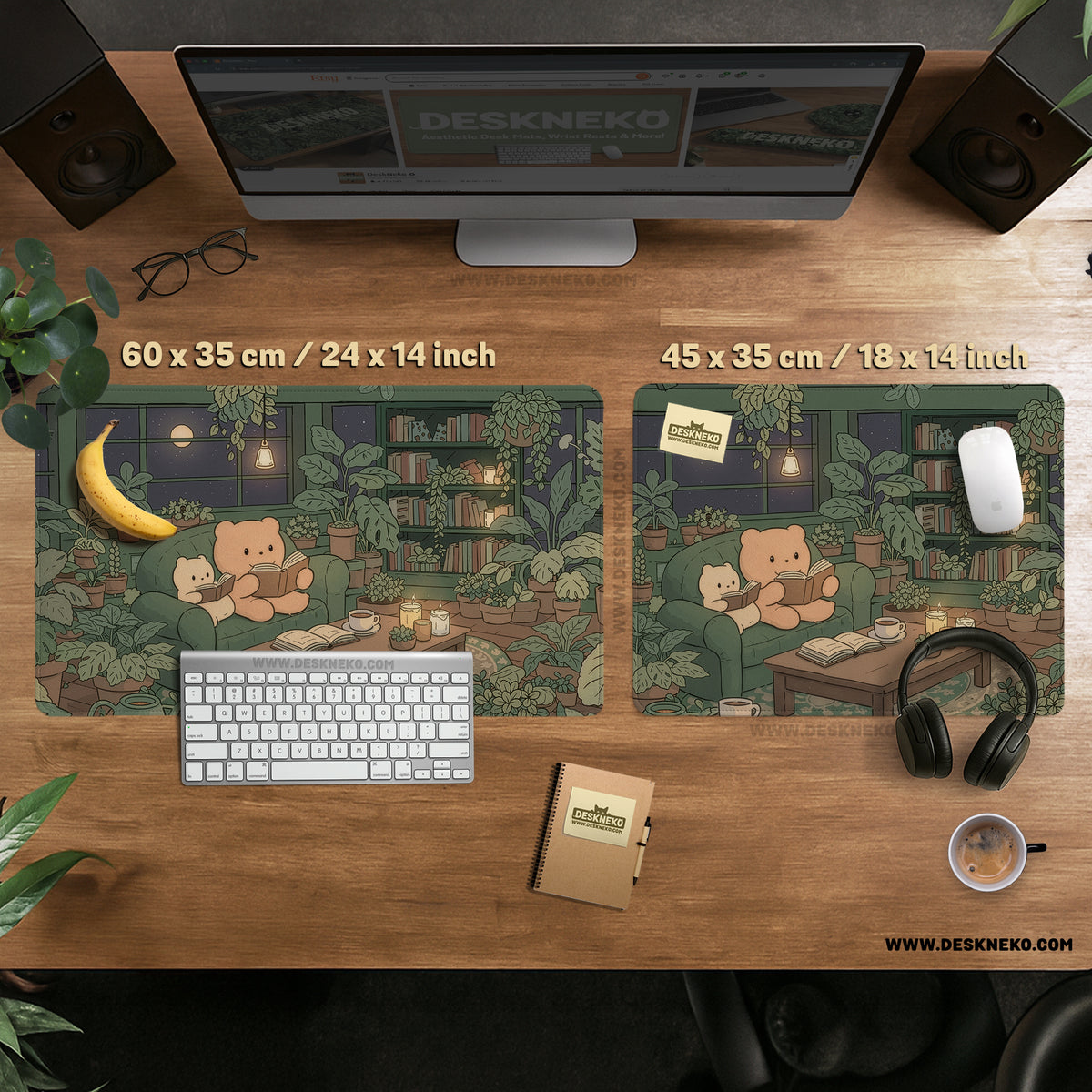 Cute bears desk mat mouse pad