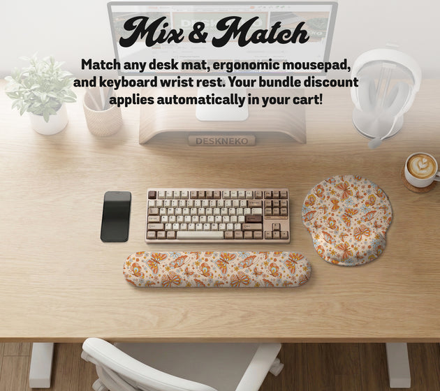 Retro butterfly mousepad wrist rest