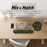 Dark botanical desk mat