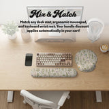 Wildflower pattern desk mat