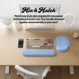 Blue gingham ergonomic wrist rest
