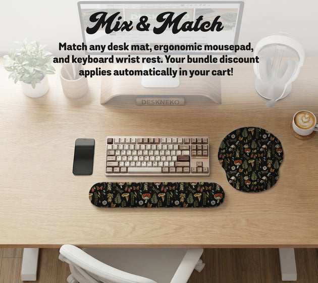 Woodland pattern wrist rest