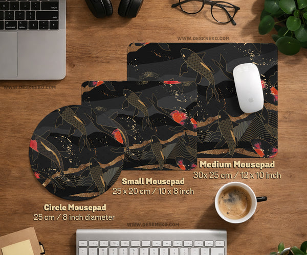 Koi Fish Art Desk Mat Mousepad - Desk Mat - Deskneko - Desk Mats & Mousepads