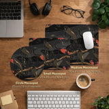 Koi fish art desk mat mousepad