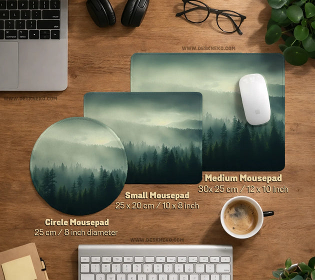 Sage green forest desk mat extended XXL mousepad