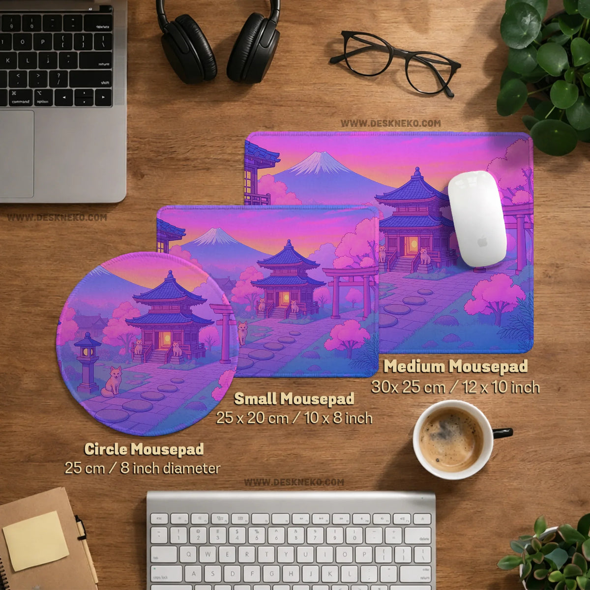 Pastel sakura anime mousepad