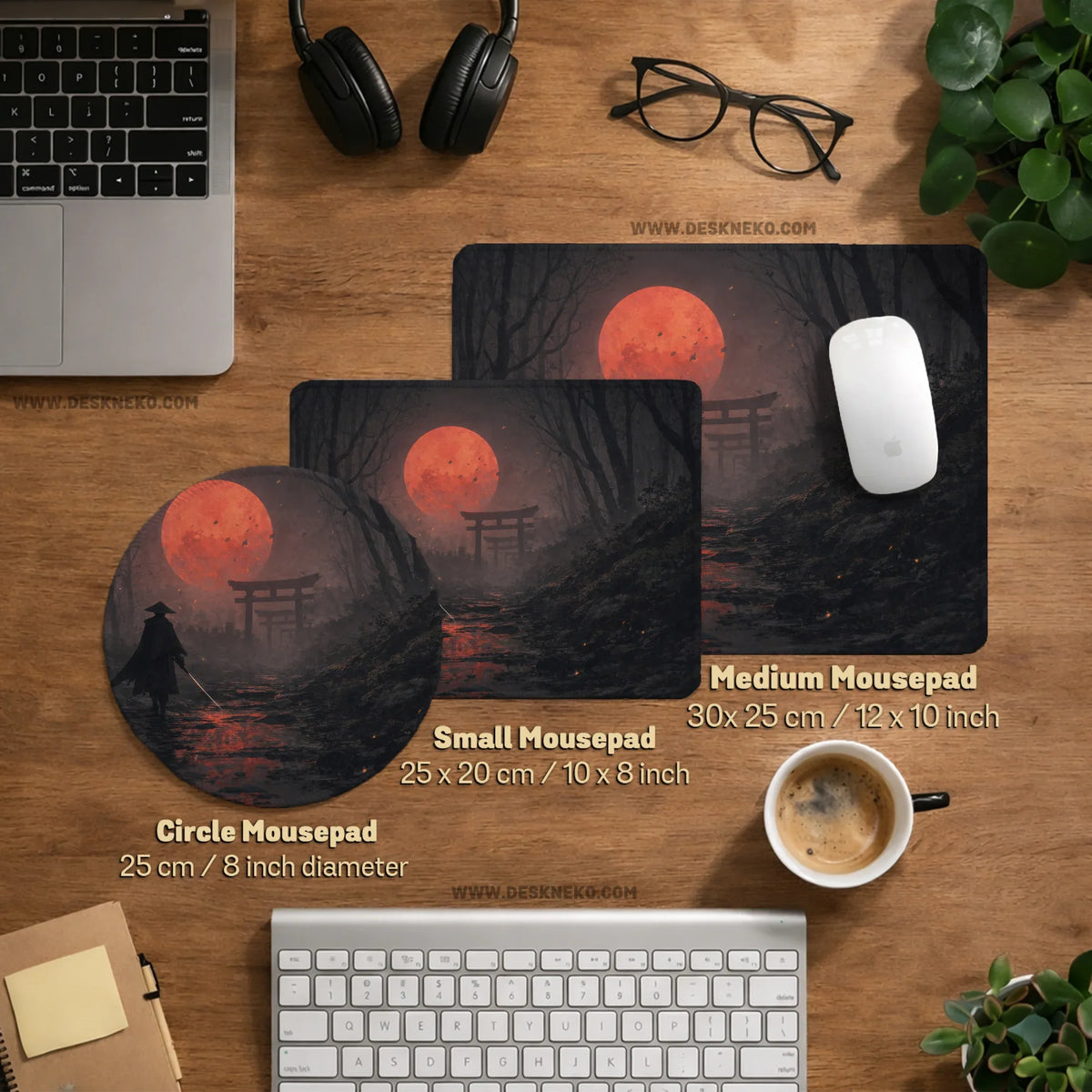 Crimson samurai eclipse desk mat mousepad