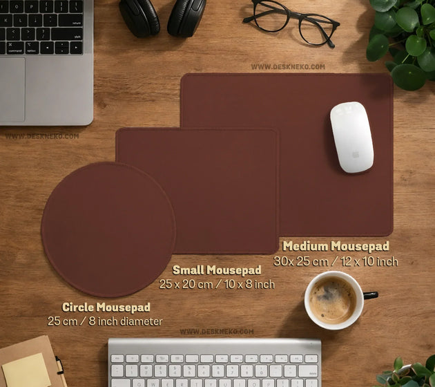 Ergonomic mahogany mousepad with wrist rest for office and gaming