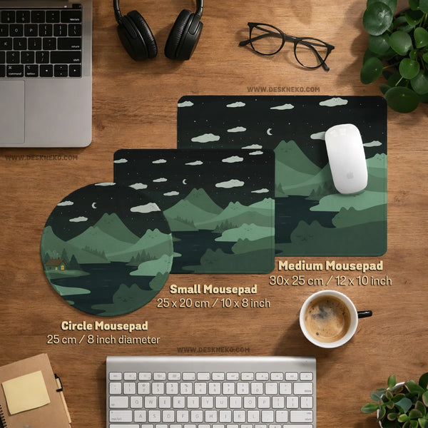 Cozy Cats Mountain Landscape Desk Mat Mousepad XXL - Deskneko
