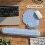 Blue gingham desk mat