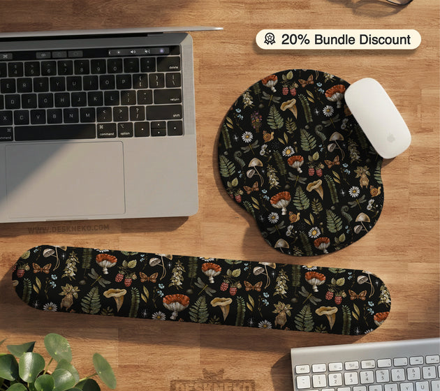 Woodland pattern wrist rest
