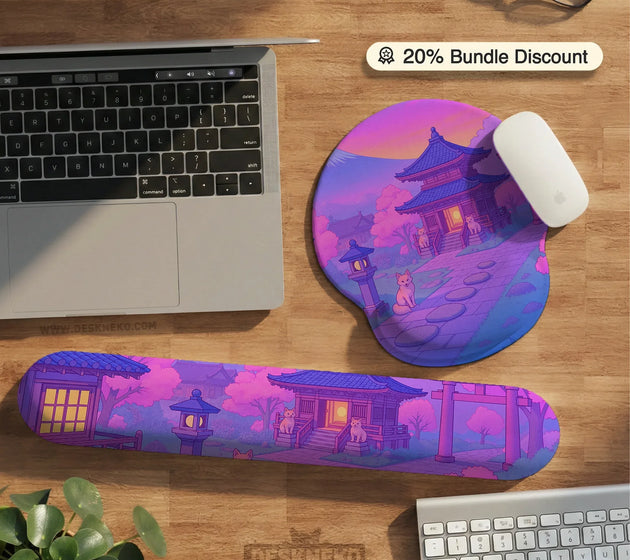 Pastel sakura anime mousepad