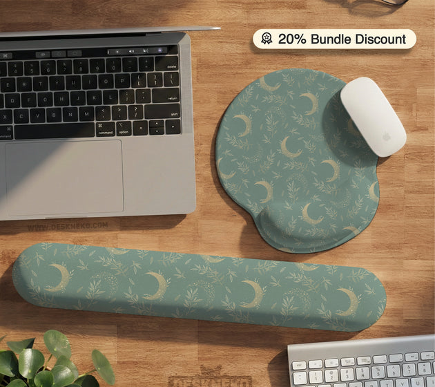 Celestial moon ergonomic wrist rest set