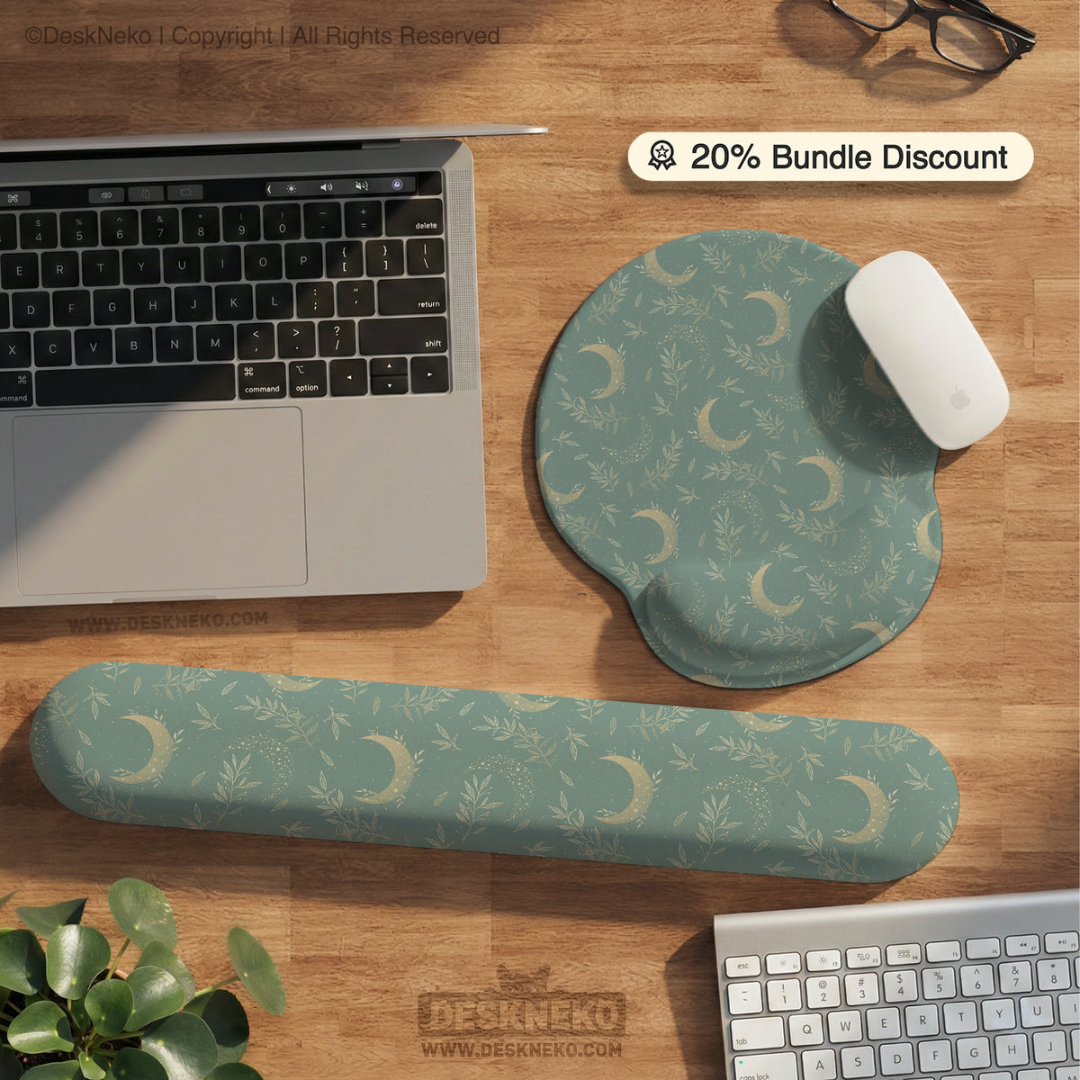 Celestial moon ergonomic wrist rest set